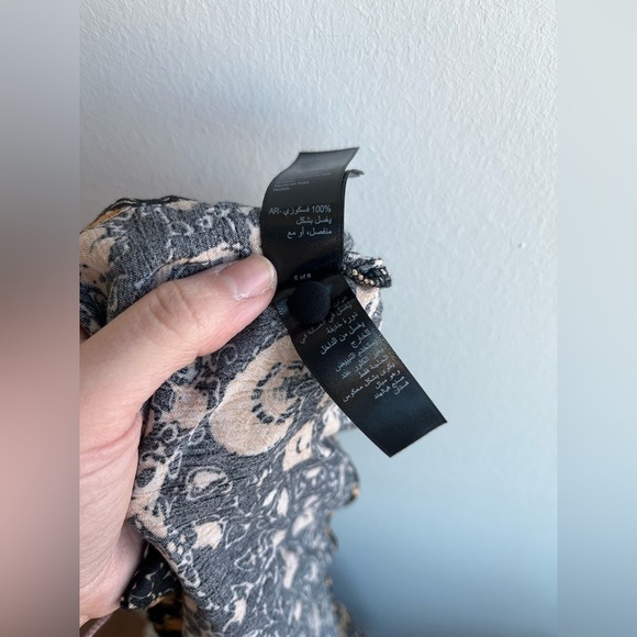 Monsoon Ariel heritage print embroidered top black blouse - Picture 5 of 10